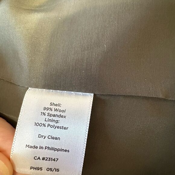 NTW Talbots Jacket Italian Flannel Wool Full Zip Dark Green Size 0P Lined - Picture 7 of 11